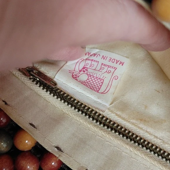 Vintage Brown and Tan Beaded Shoulder Bag - Picture 16 of 17